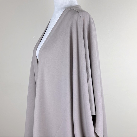 Yana K | Milan Open Front Comfy Lagenlook French Terry Cardigan Mocha | OS - Picture 8 of 13